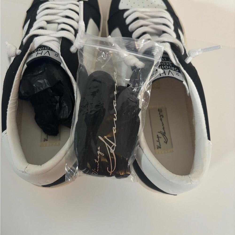 Vintage Havana Gala Sneakers White Black Multi Star Design Size 8 Women’s - Picture 5 of 11